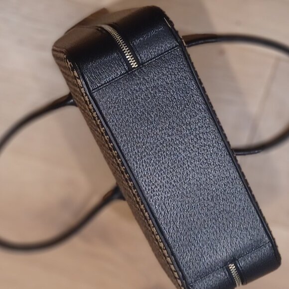 Houndstooth black NEW leather/cloth handbag - Picture 4 of 6